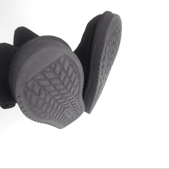 Koolaburra UGG Womens Andrah Tie Back Black Suede Sheepskin Boots Mid-Calf Sz. 8 - Picture 10 of 16